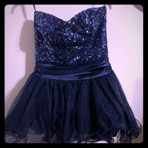 Blue Sequined Dress